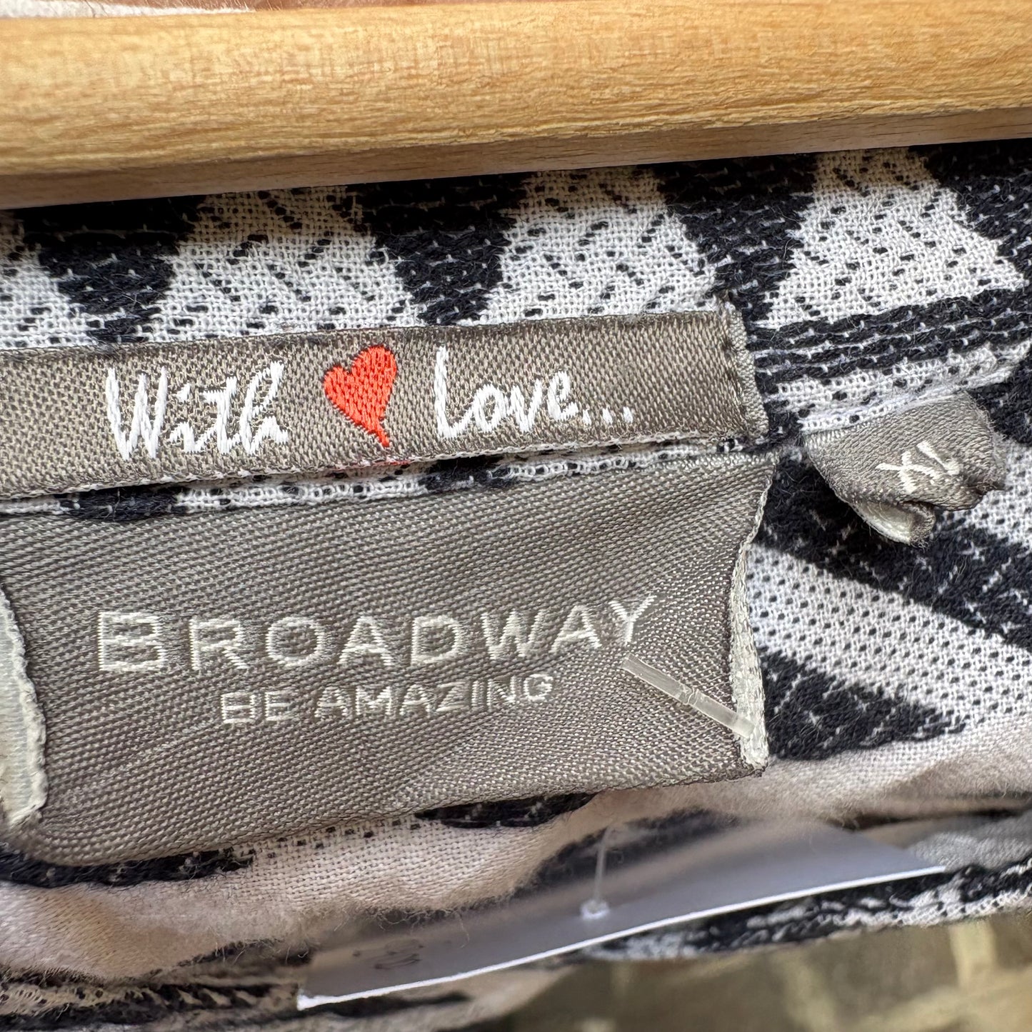 Broadway Vestito Boho Chic Bianco e Nero Geometrico XL
