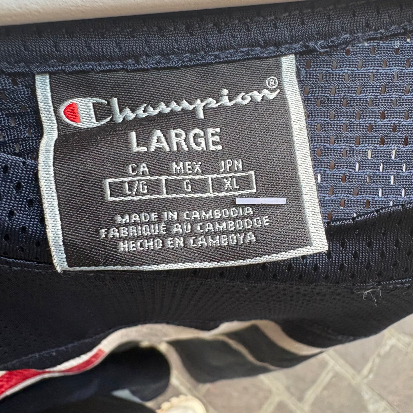 T-shirt Champion Mesh Jersey Blu Big Logo 19