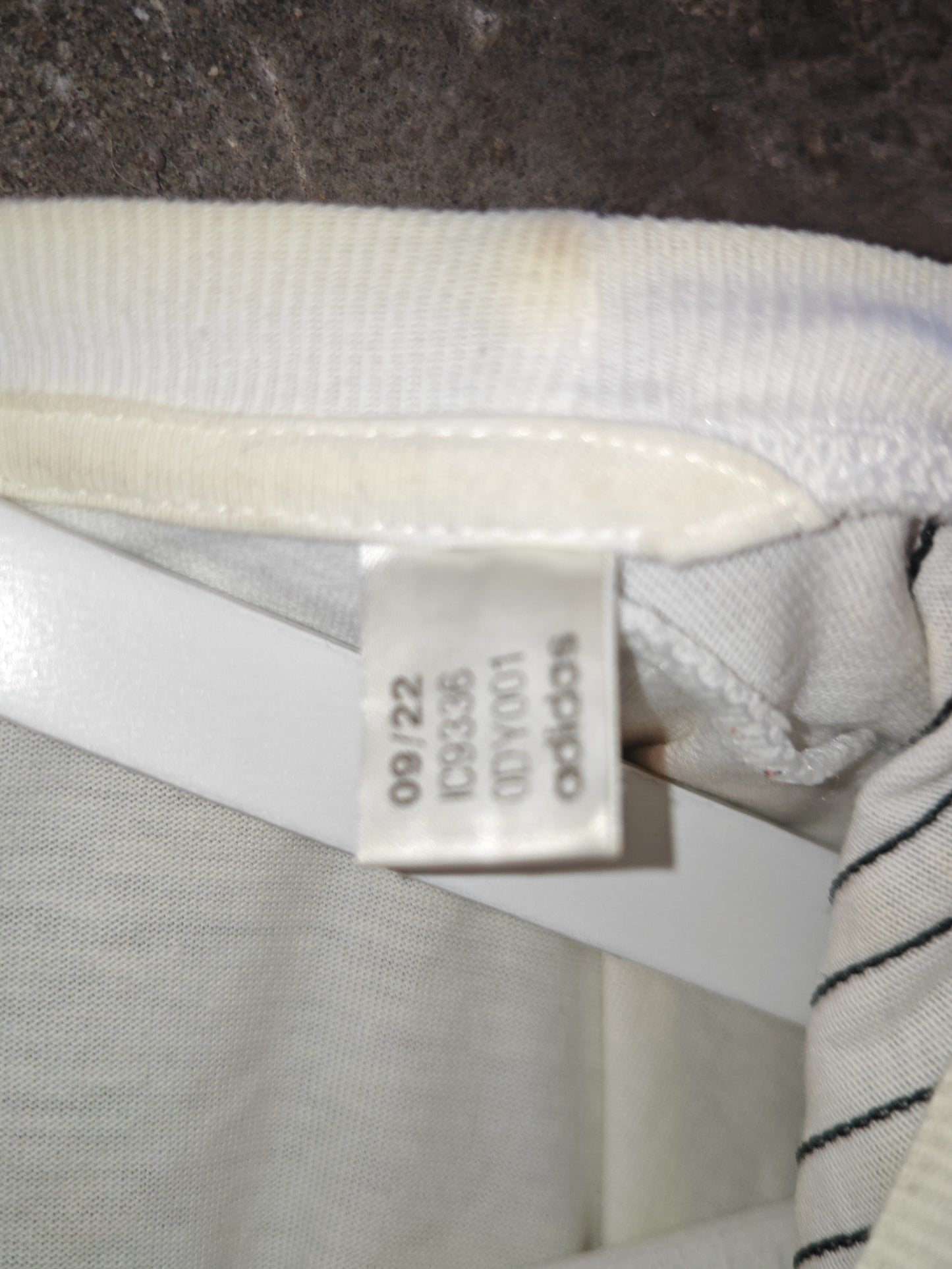 T-Shirt Adidas Bianca Three Stripes Uomo Vintage