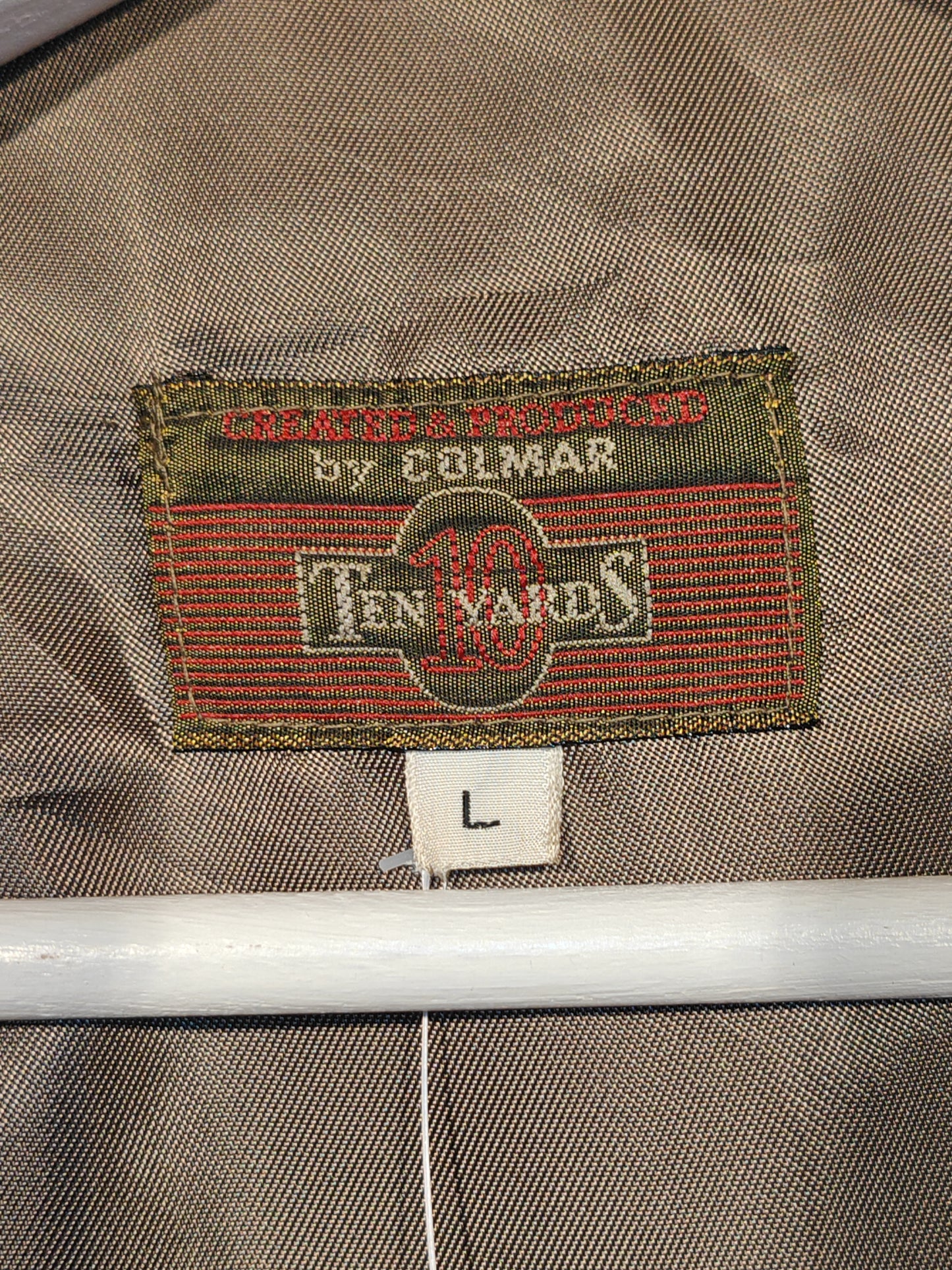 Gilet Vintage in Vera Pelle Scamosciata Ten Years Marrone Camel Uomo Taglia L