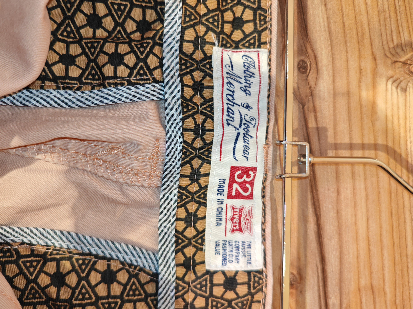 Bermuda Cargo Levi's Rosa Salmone Uomo Taglia 32 Vintage