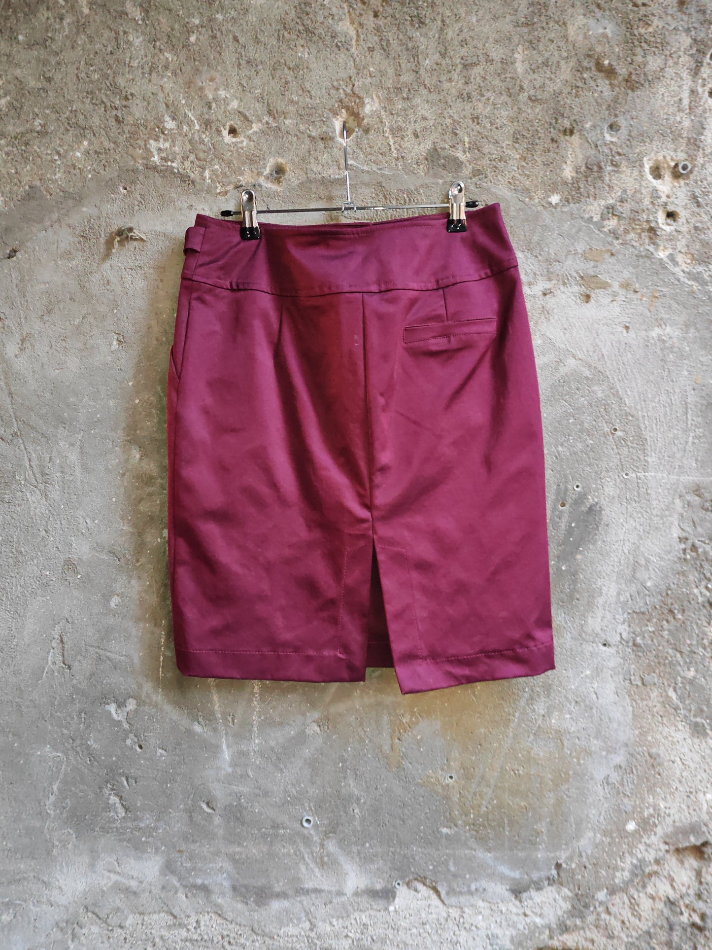 Gonna Tubino Bordeaux Donna Vintage HFN Fashion New York Y2K