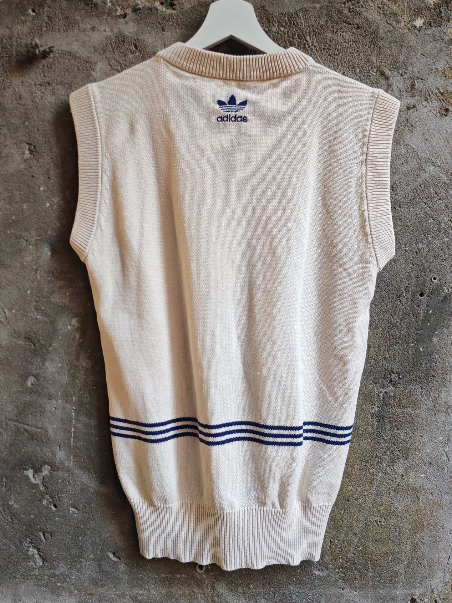 Gilet Adidas Vintage Beige Uomo Maglia Sleeveless