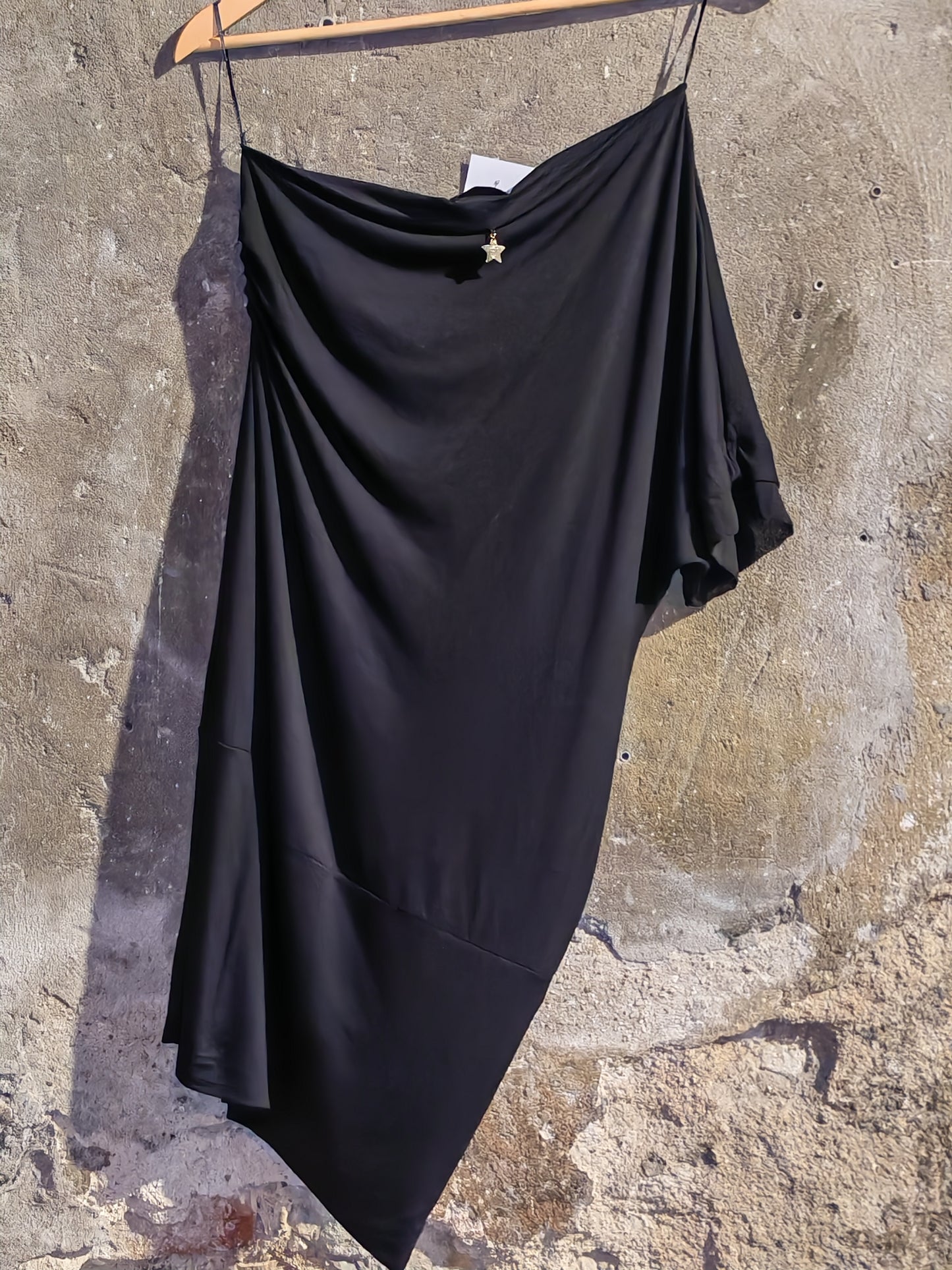 Abito Twin-Set T.S.T Nero Monospalla Elegante Donna