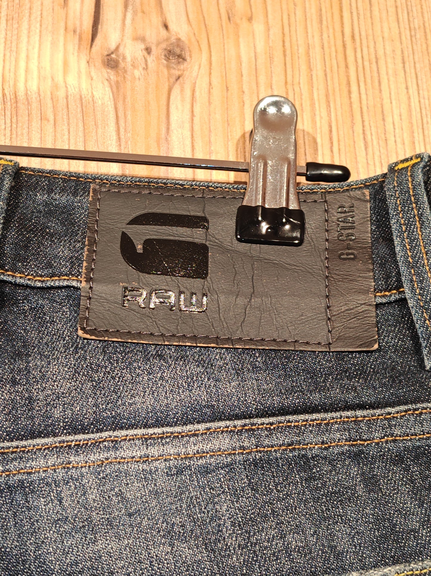 Bermuda G-Star RAW Denim Scuro Uomo Vintage Taglia 34