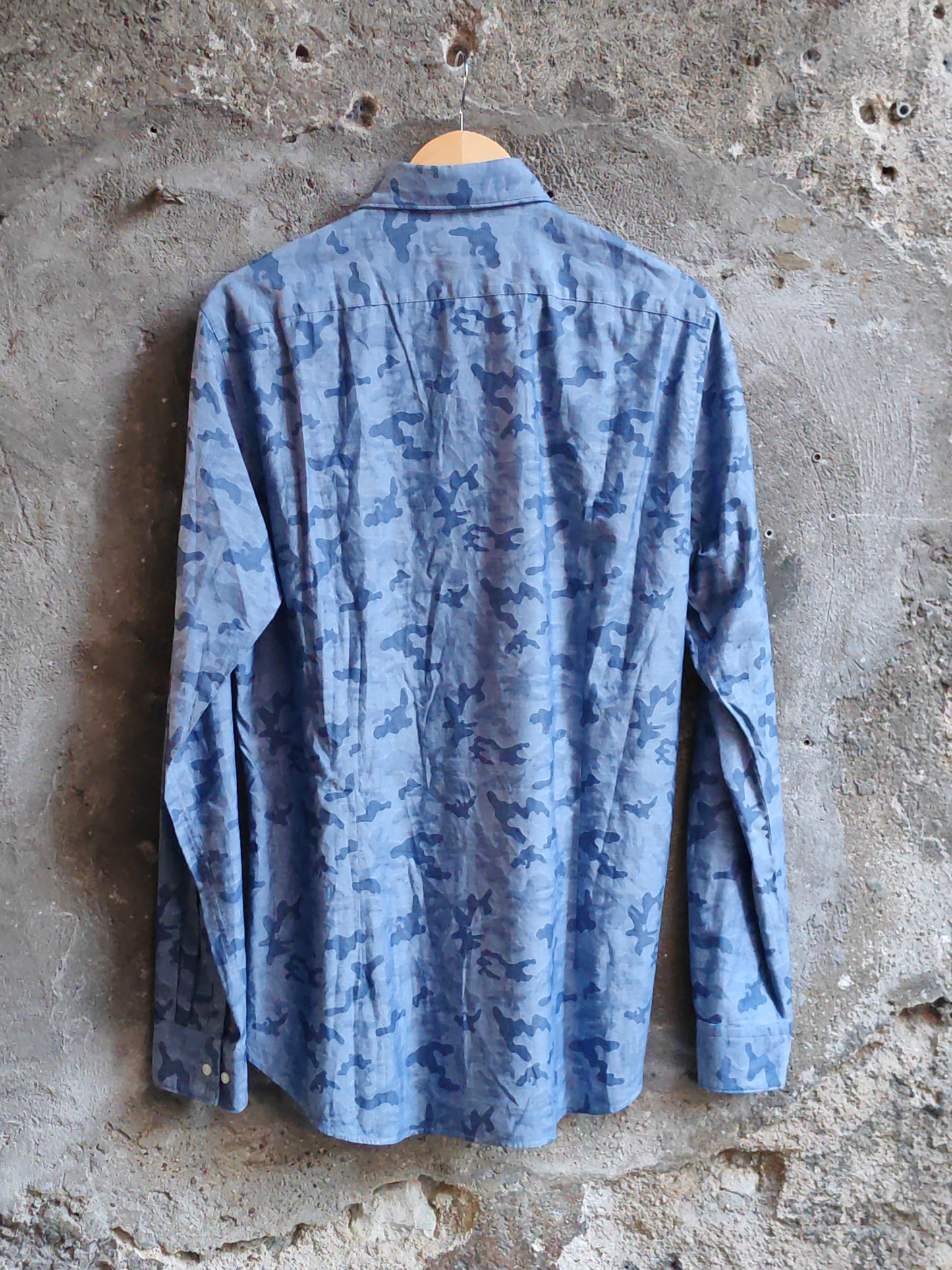 Camicia Michael Kors Camouflage Blu Uomo Slim Fit