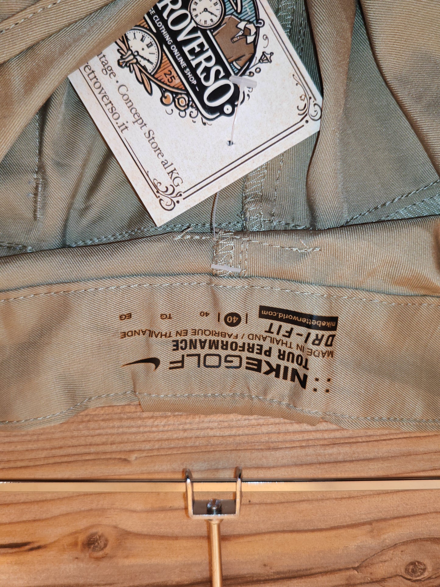 Bermuda Nike Golf Dri-FIT Beige Uomo Taglia 40 Vintage