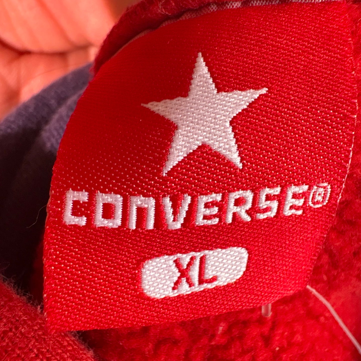 Felpa Converse Vintage Rossa "San Antonio 21" Big Logo Americana XL