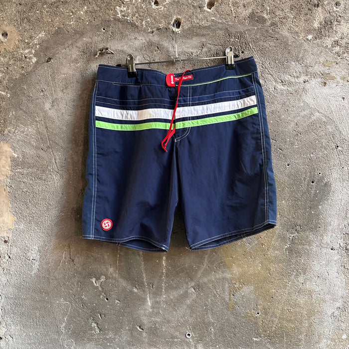 Costume da Bagno Colmar Beachwear Blu Notte con Bande Colorate Taglia 46