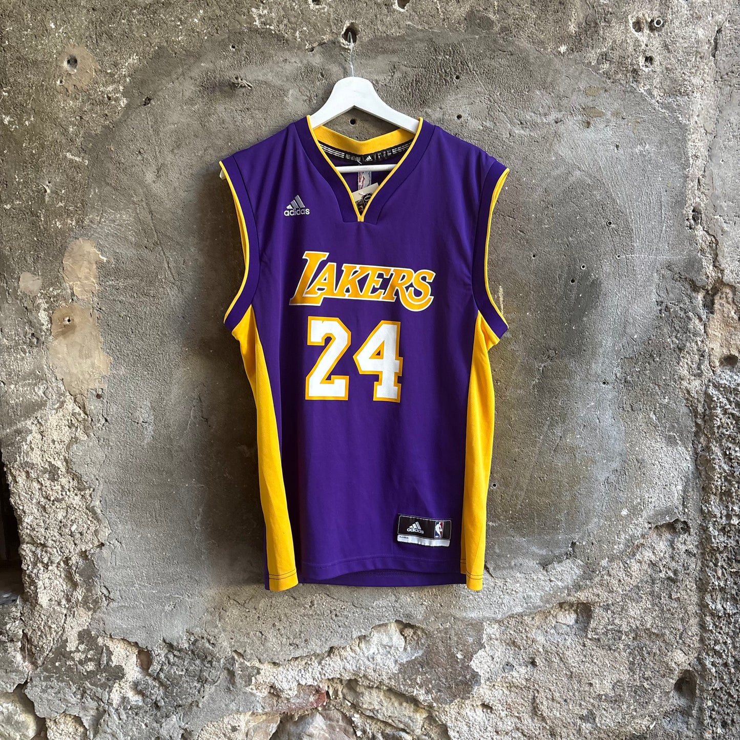 Adidas Canotta NBA Los Angeles Lakers Bryant 24 Viola Gialla Vintage