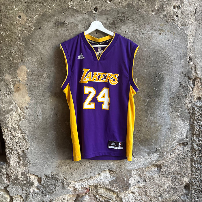 Adidas Canotta NBA Los Angeles Lakers Bryant 24 Viola Gialla Vintage