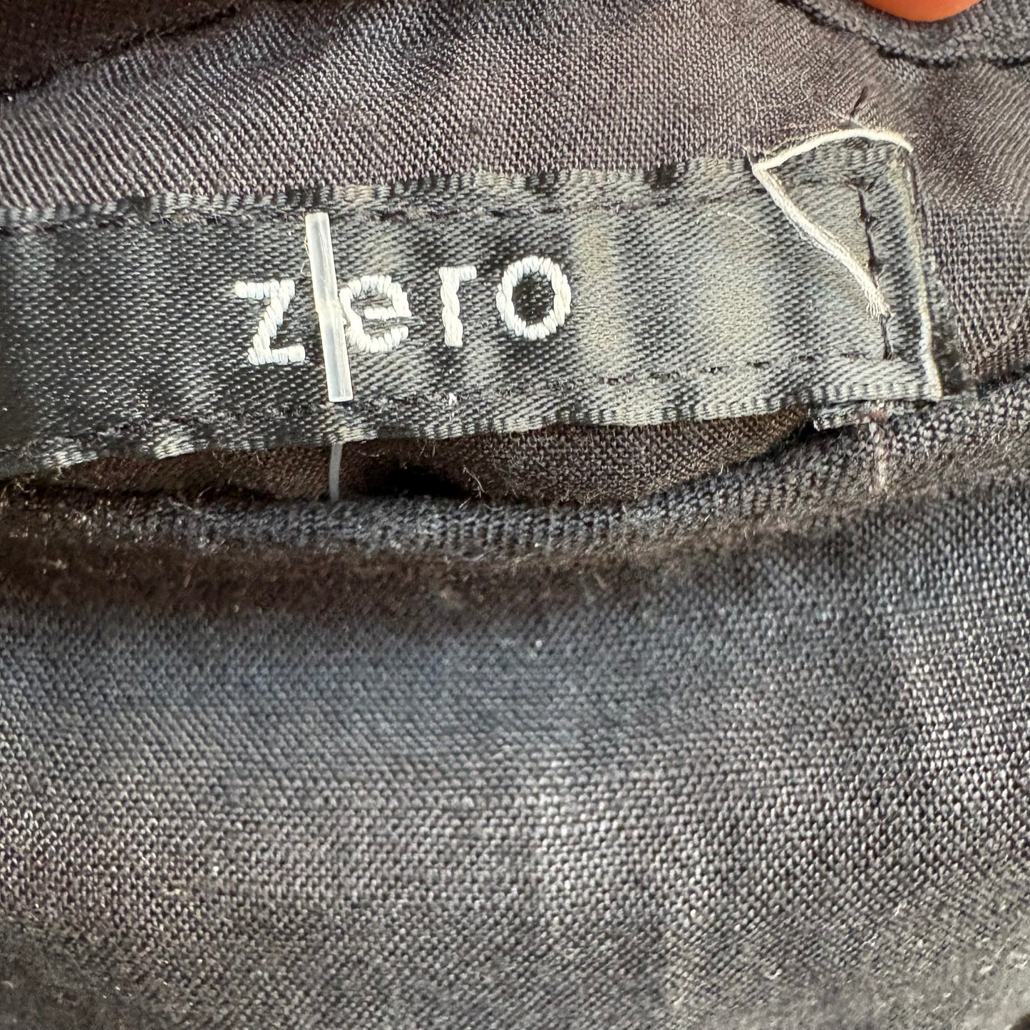 Zero Gonna Svasata Nera Vintage Misto Lino Anni 90-2000