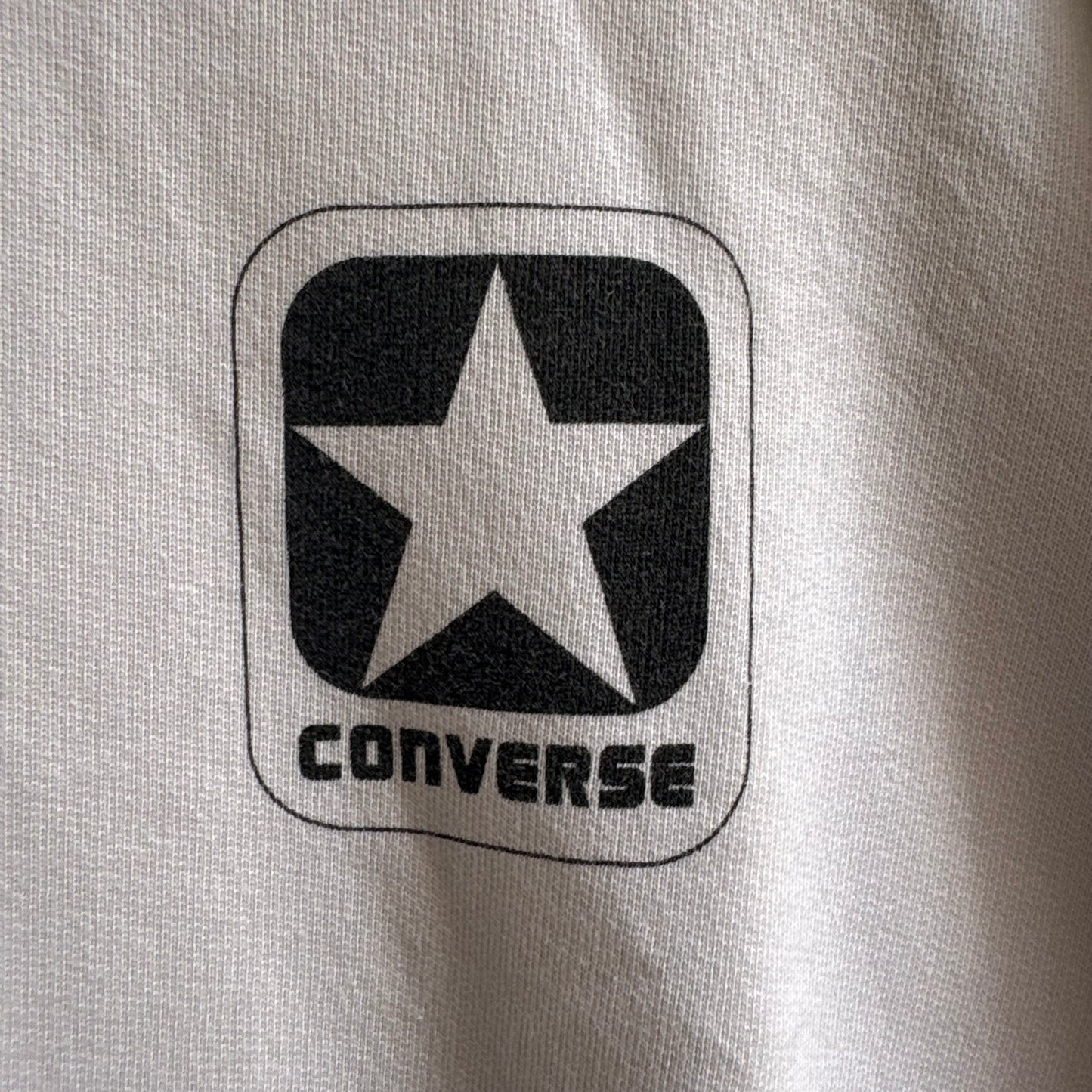 Felpa Converse Vintage Bianca Made in Italy Girocollo Logo Stampato M