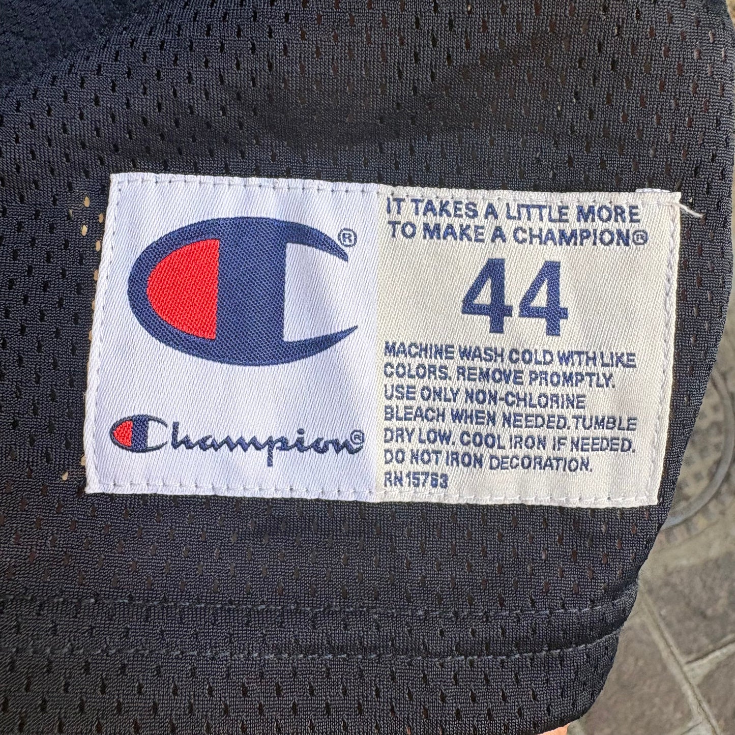 T-shirt Champion Mesh Jersey Blu Big Logo 19