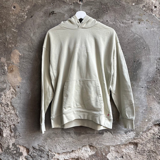 Felpa Levi's Vintage Beige Lavato Con Cappuccio Grafica Floreale "A Dream True" Taglia L