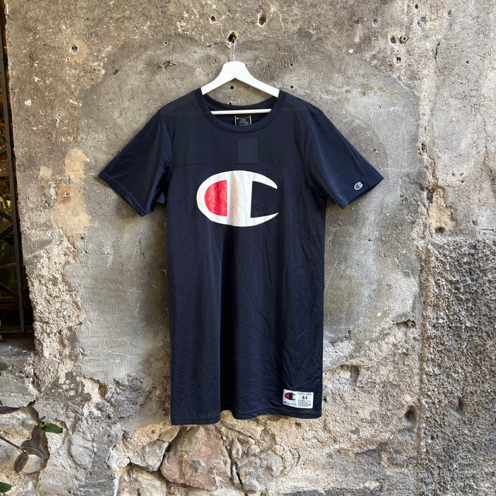 T-shirt Champion Mesh Jersey Blu Big Logo 19