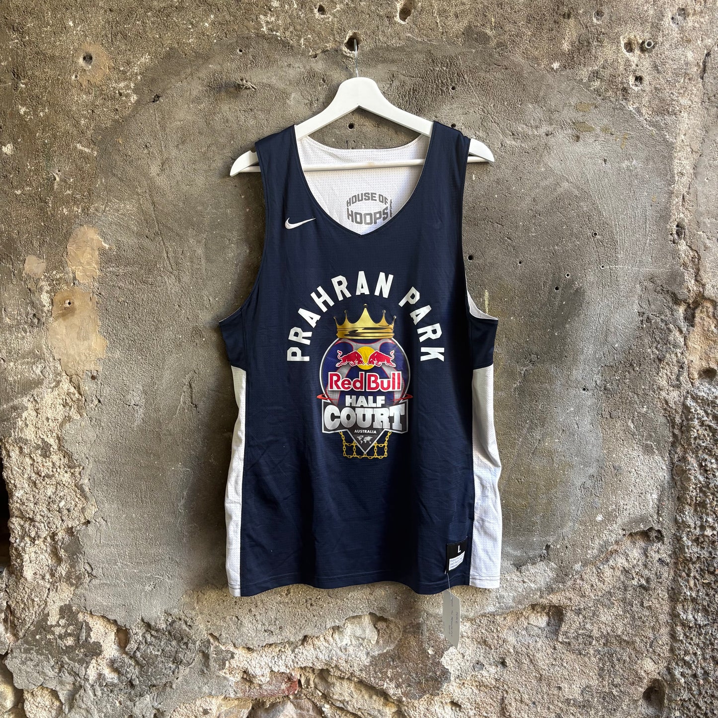 Nike Canotta Basket Reversibile Red Bull Half Court Prahran Park Blu Bianca