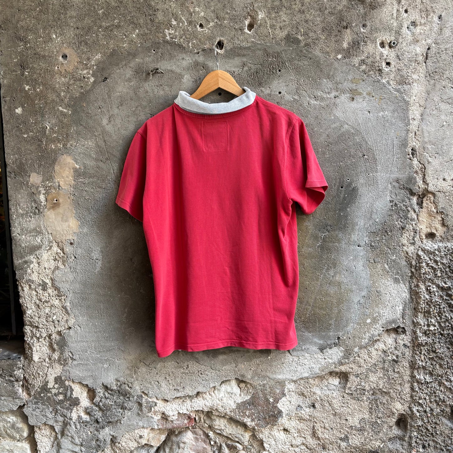 Polo North Sails Rossa Vintage Colletto Grigio Ricamo "West Hamptons"