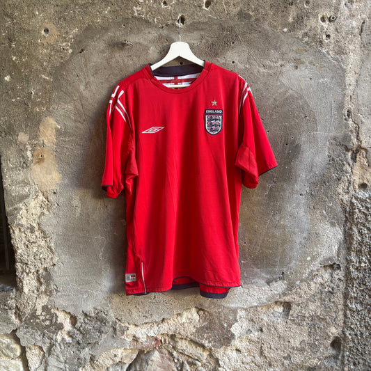 Umbro Maglia Inghilterra Away 2004/2006 Rossa Vintage Euro 2004