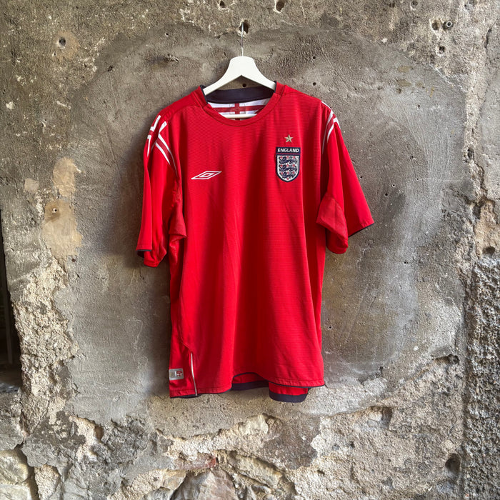 Umbro Maglia Inghilterra Away 2004/2006 Rossa Vintage Euro 2004