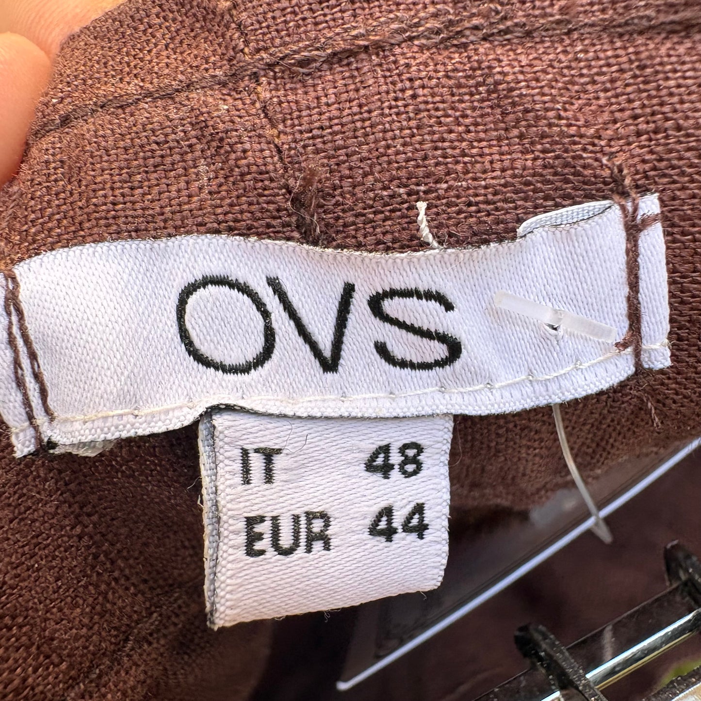 OVS Pantaloni Marroni Misto Lino Coulisse Casual