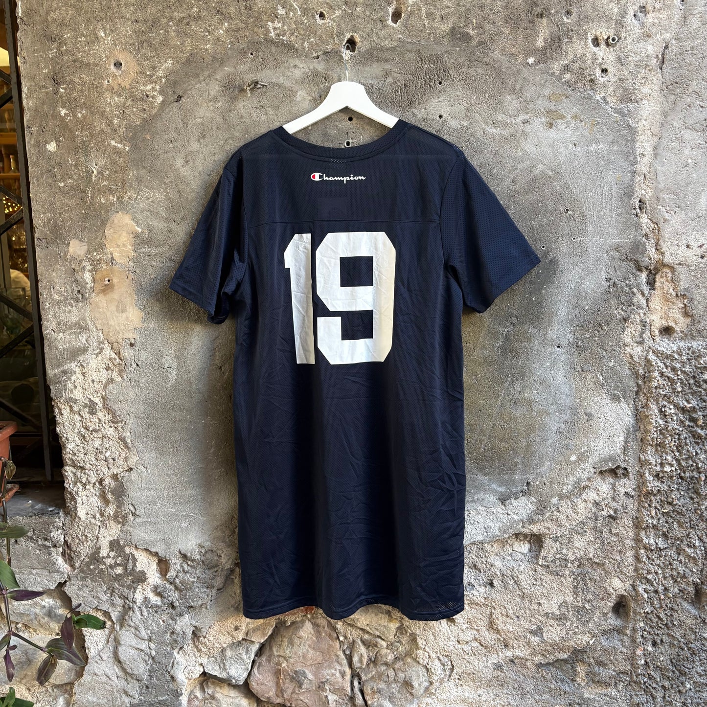 T-shirt Champion Mesh Jersey Blu Big Logo 19