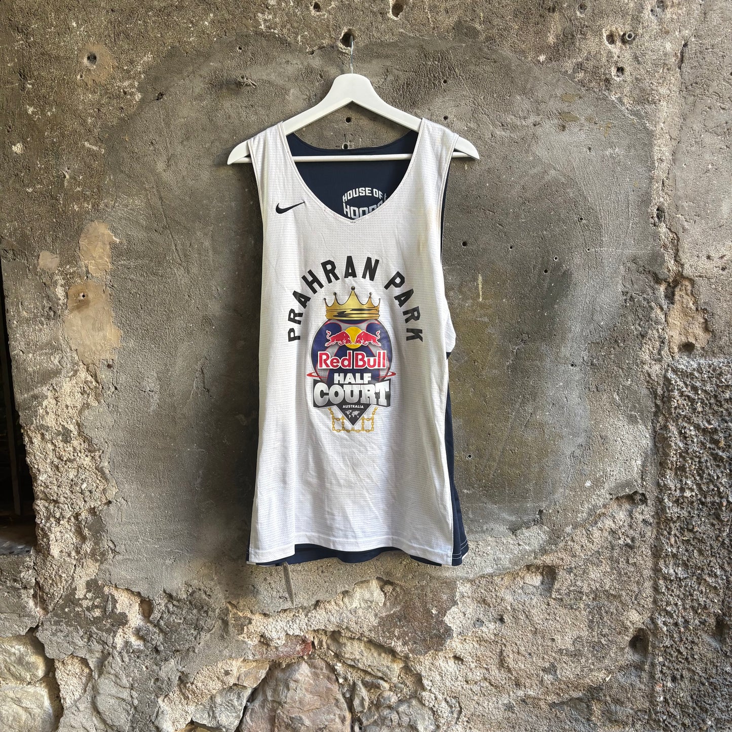 Nike Canotta Basket Reversibile Red Bull Half Court Prahran Park Blu Bianca