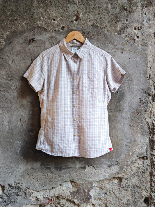 Camicia Donna The North Face Outdoor a Quadri Beige Rosa Taglia L
