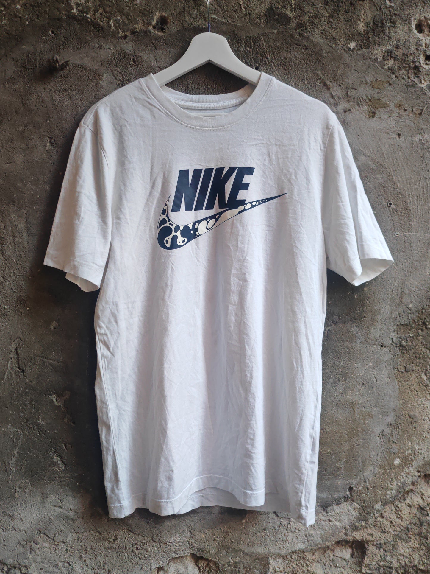 Nike Vintage T-Shirt Bianca Logo Blu M