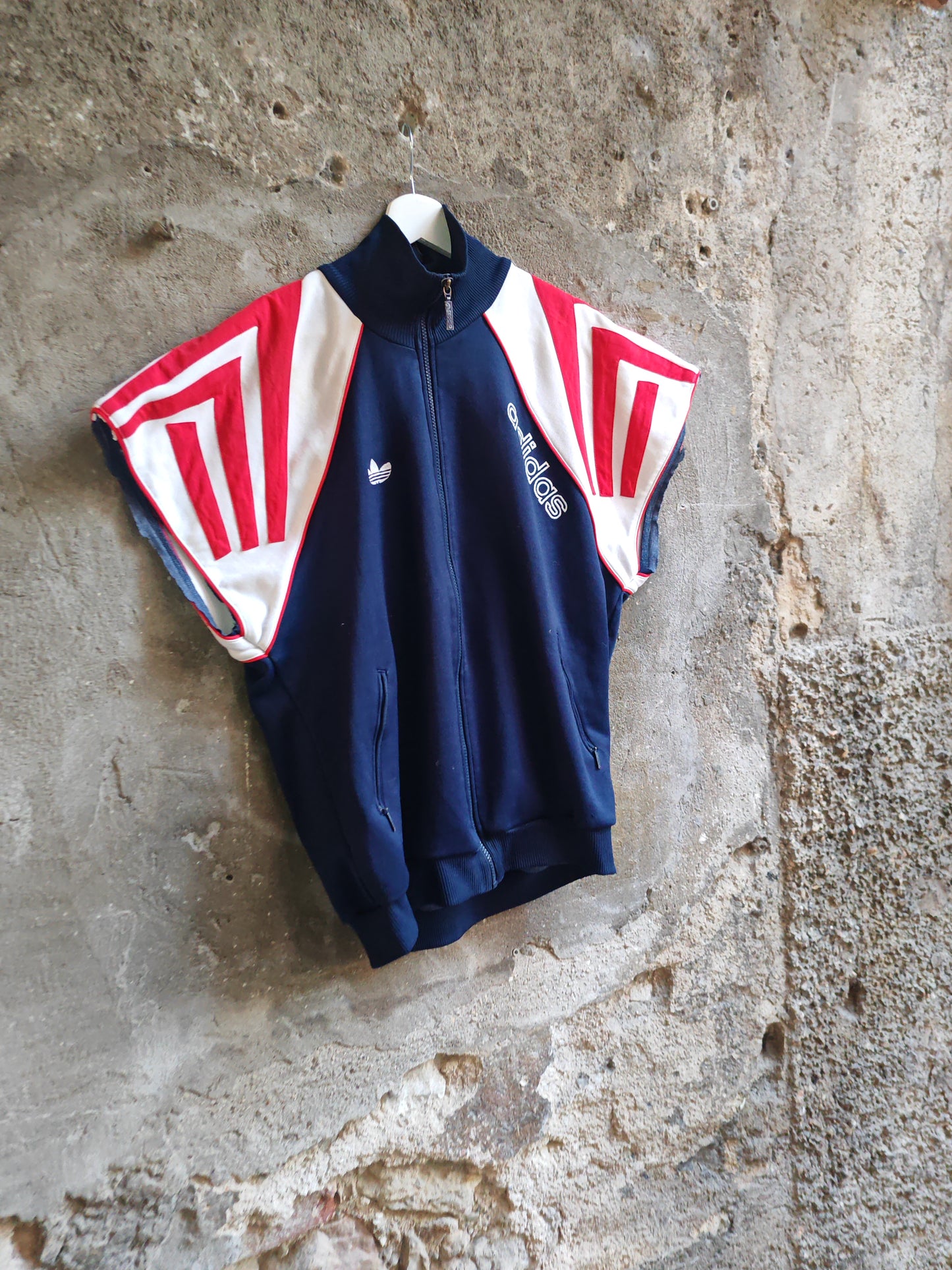 Gilet Adidas Vintage Track Jacket Navy Rosso Anni 80