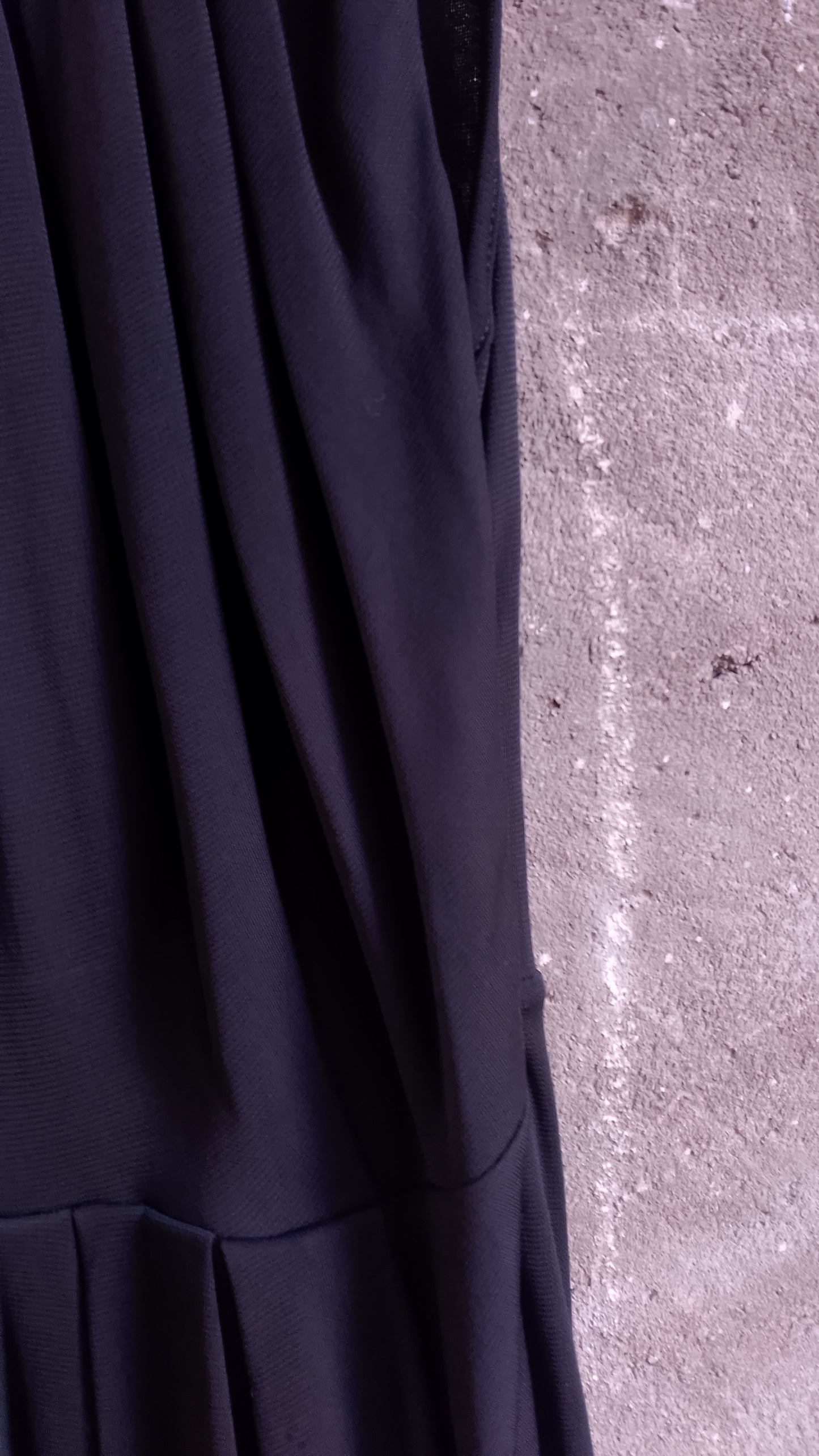 Abito Tubino Nero Celyn B. Elisabetta Franchi Vintage Plissettato senza Maniche