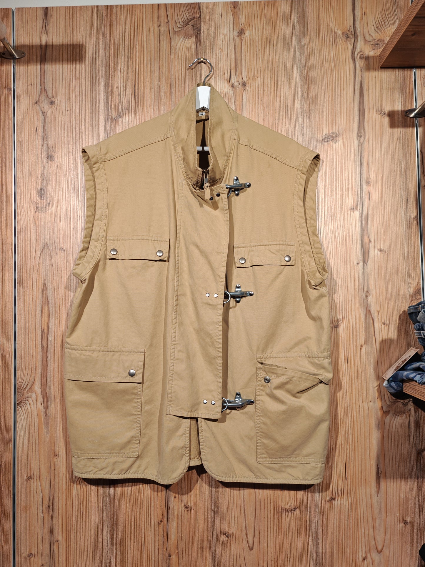 Gilet Fay Uomo Beige Utility Safari Vintage Multi Tasca
