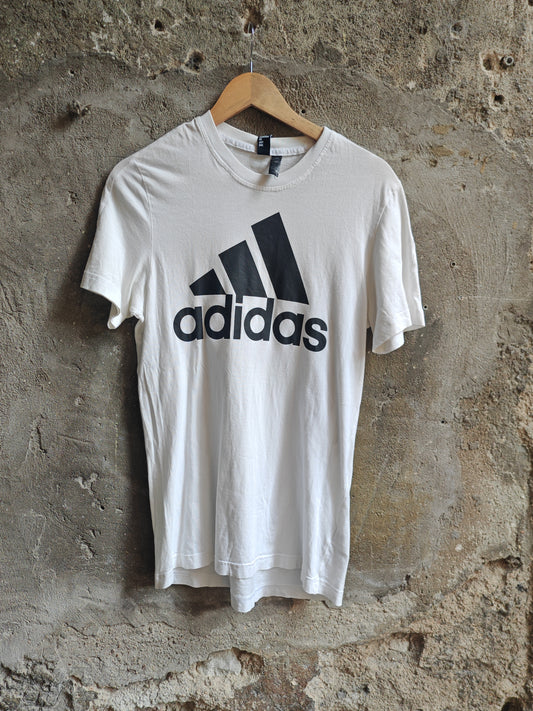Adidas White Logo T-Shirt Essential Sportswear