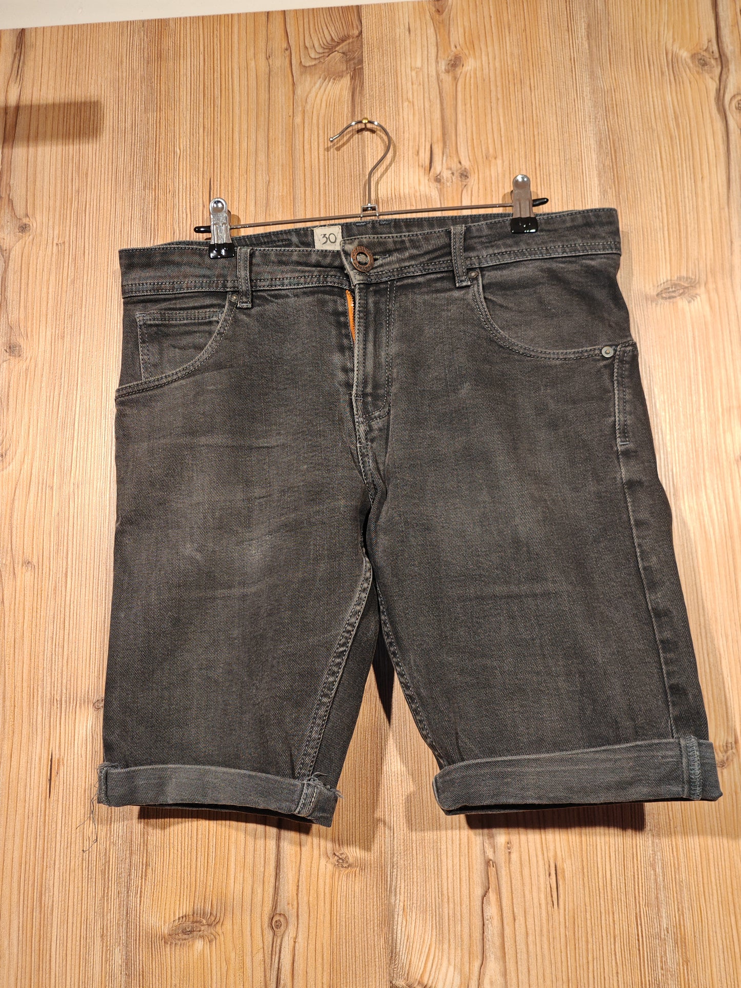 Bermuda Volcom Denim Nero Vintage Uomo Taglia 30