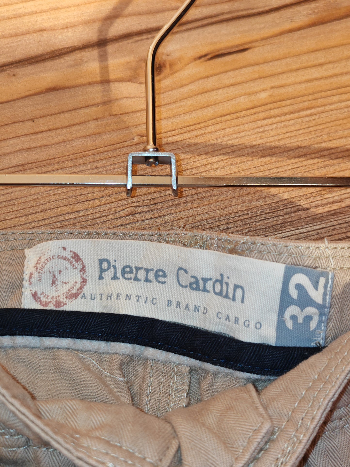 Bermuda Cargo Pierre Cardin Beige Vintage Uomo Multi Tasche Taglia 32