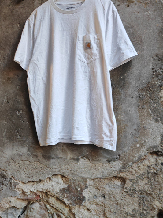 Carhartt WIP Pocket T-Shirt Bianca Uomo Vintage