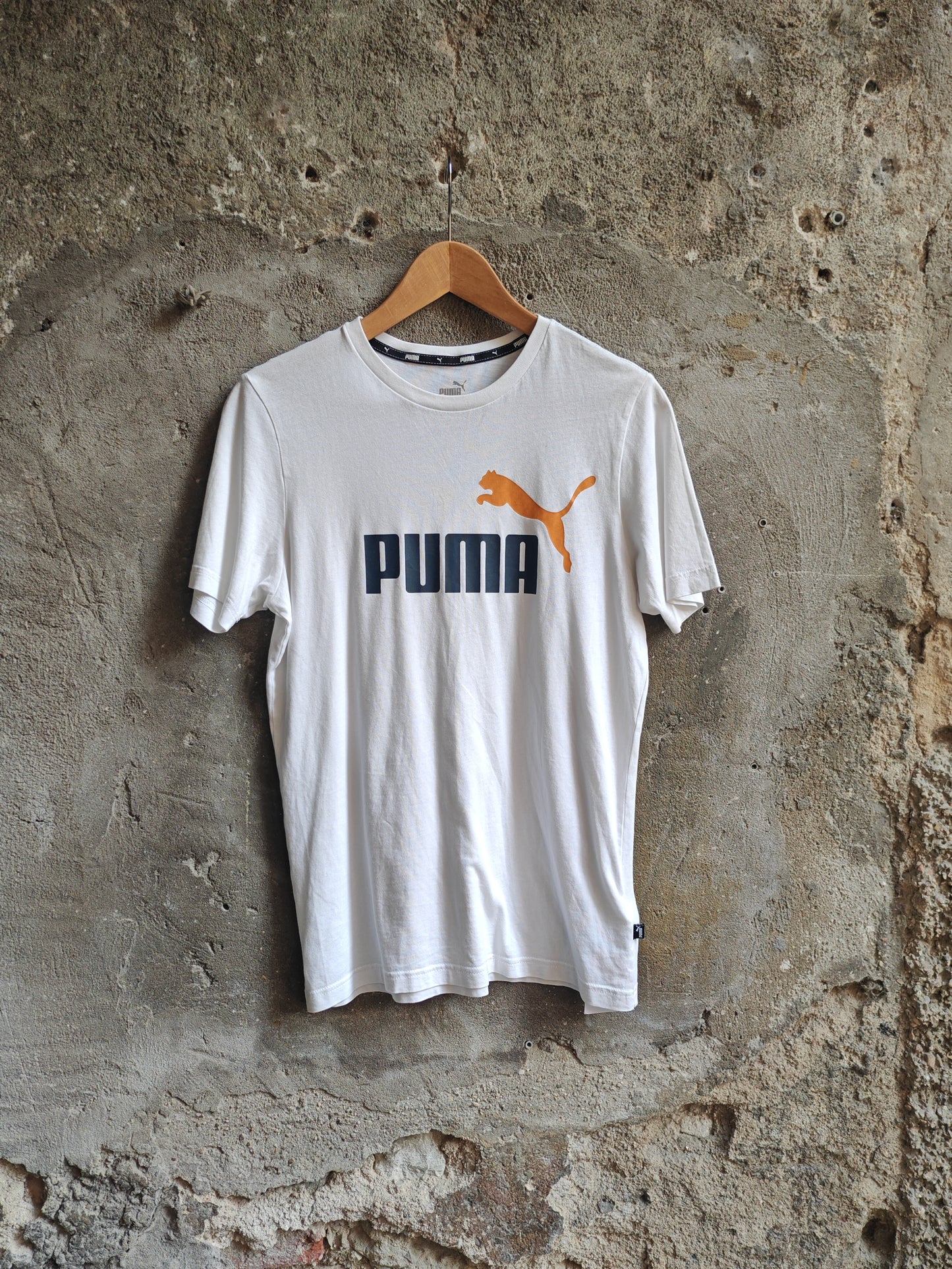 Puma White Logo T-Shirt Essential Streetwear