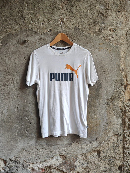 Puma White Logo T-Shirt Essential Streetwear