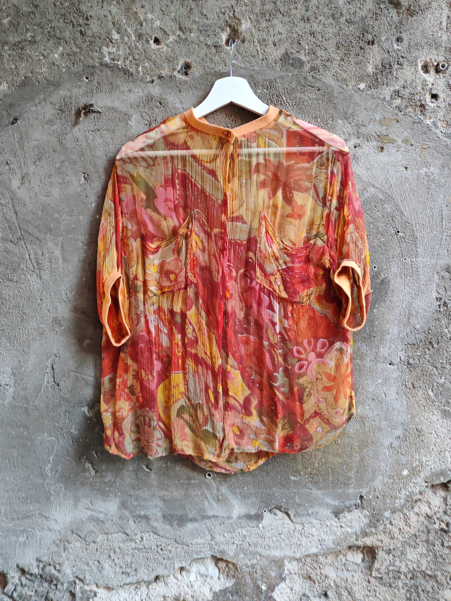 Blusa Vintage Donna Floreale in Viscosa 100% Choudhary International Anni 90