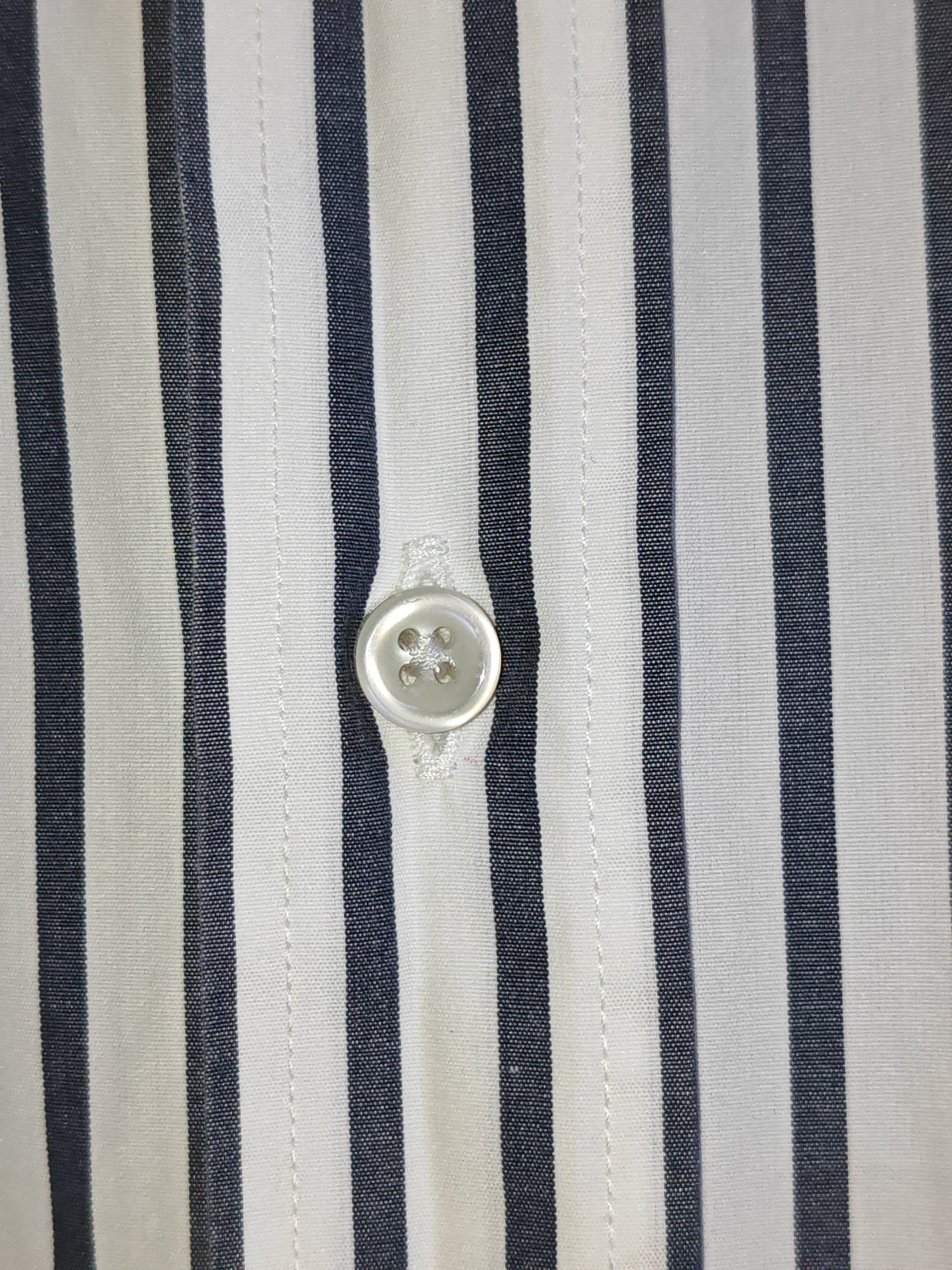 Camicia Hugo Boss Uomo Righe Azzurre e Bianche Taglia L Vintage Elegante
