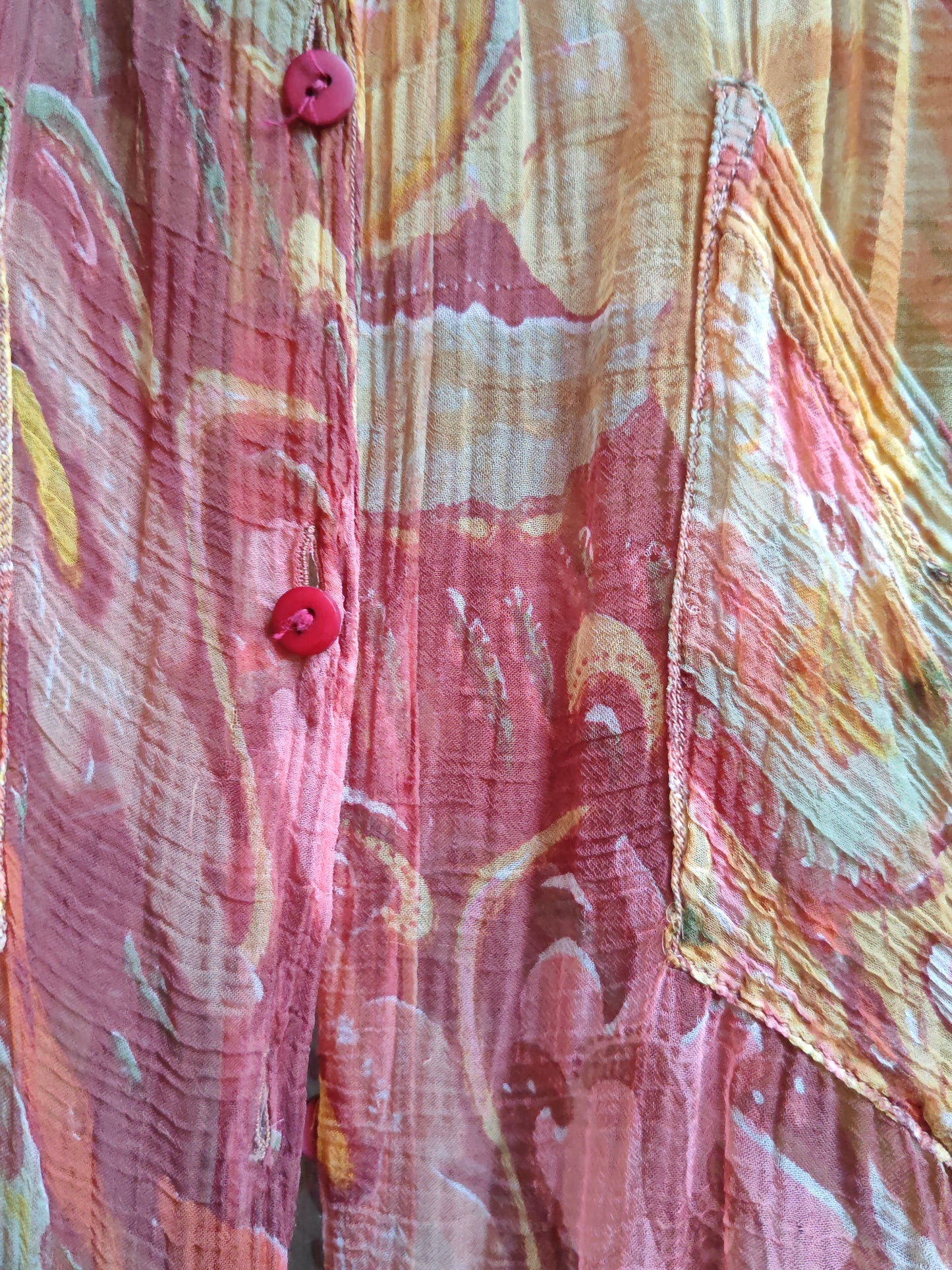 Blusa Vintage Donna Floreale in Viscosa 100% Choudhary International Anni 90