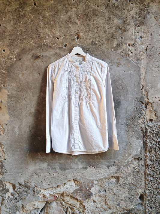 Camicia Banana Republic Vintage Bianca Collo Coreano Taglia 4 Donna