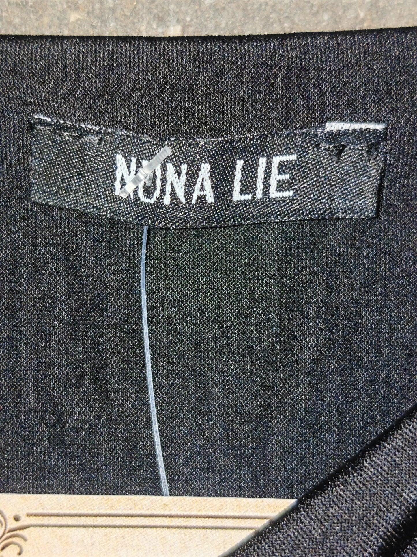Abito Nero Elegante Donna Nona Lie con Spalline Gioiello Taglia M