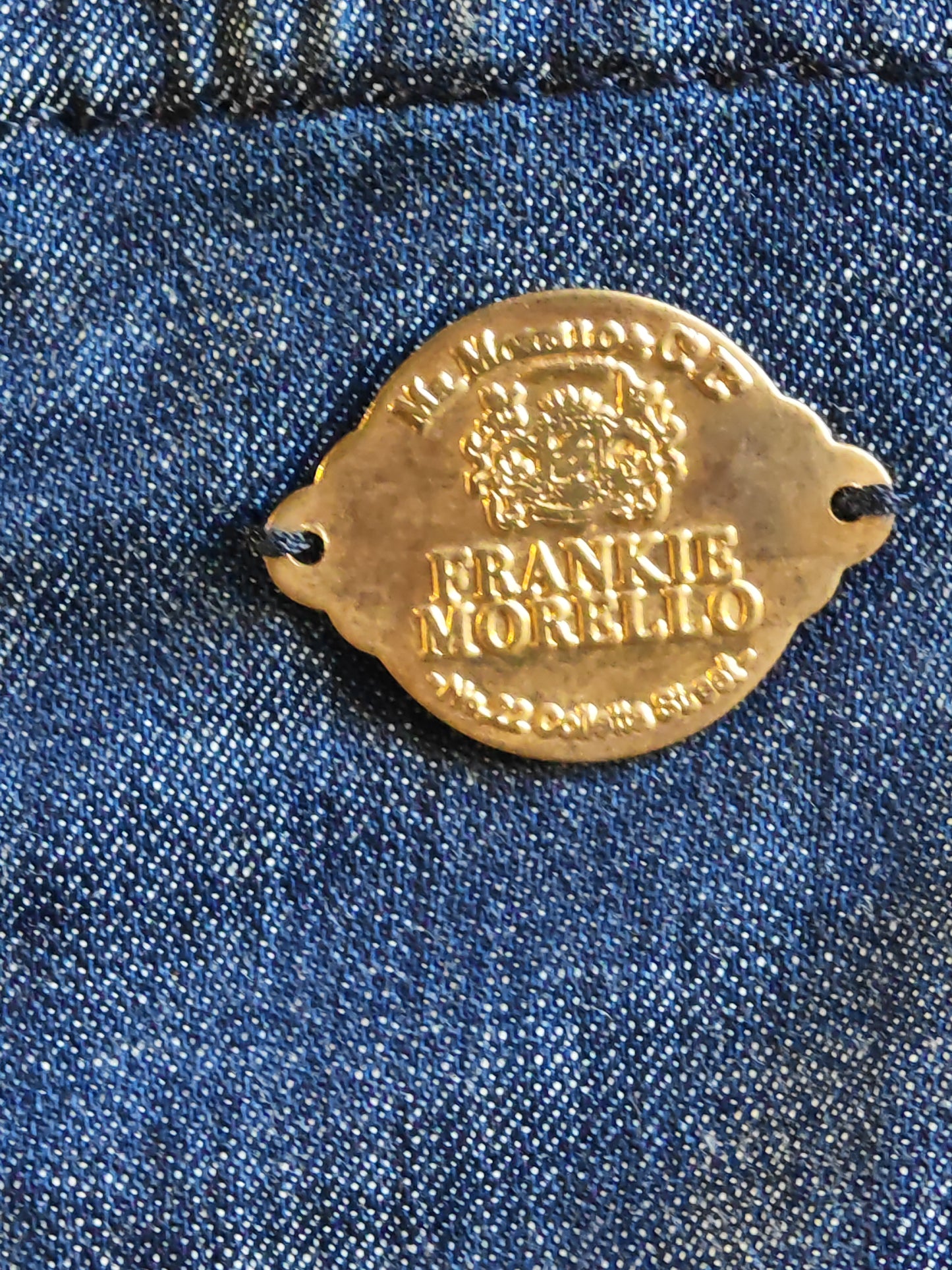 Abito Frankie Morello Milano in denim blu con zip frontale