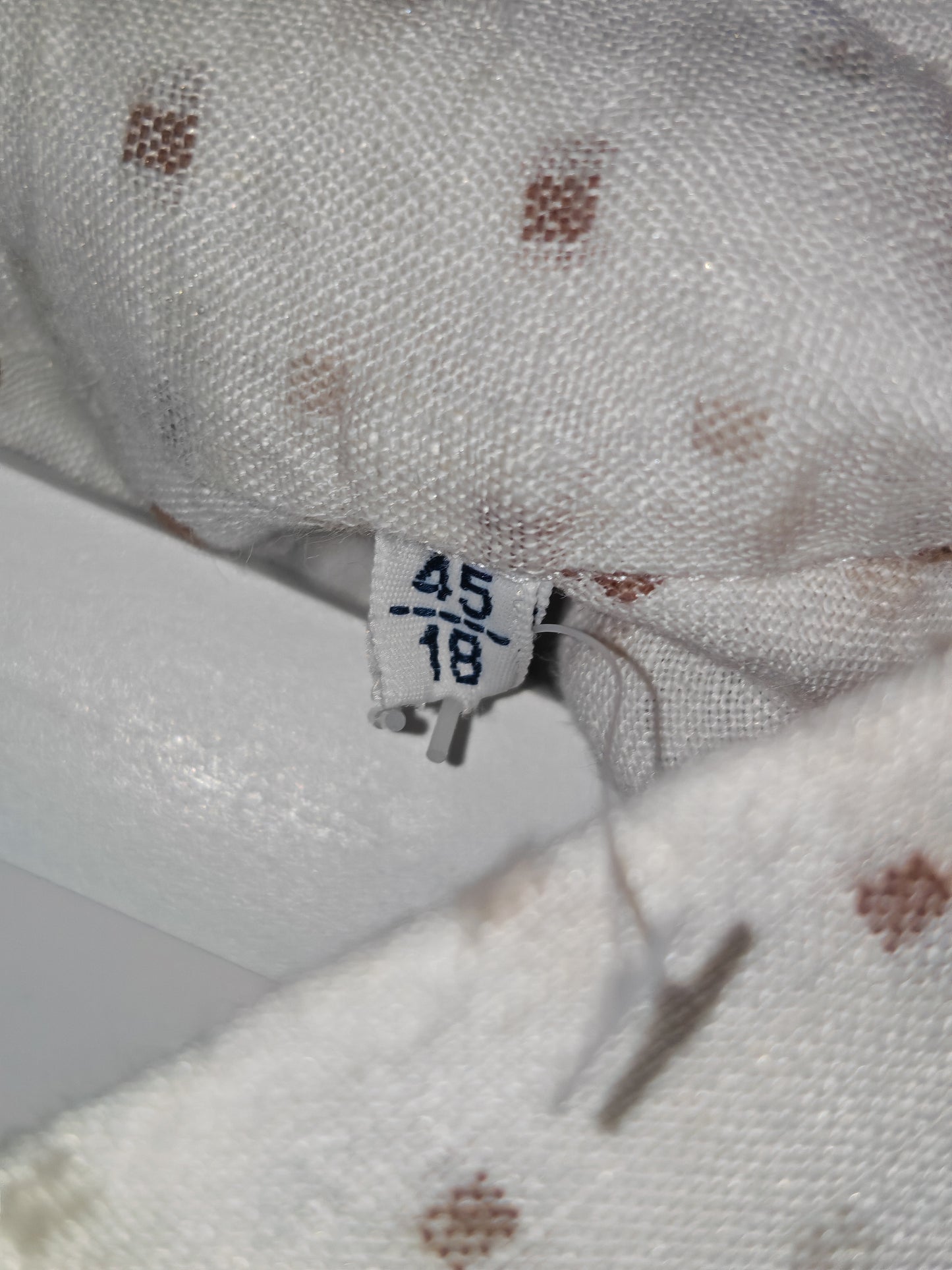 Camicia Caliban Uomo Bianca Micro Fantasia Vintage Taglia XL Made in Italy