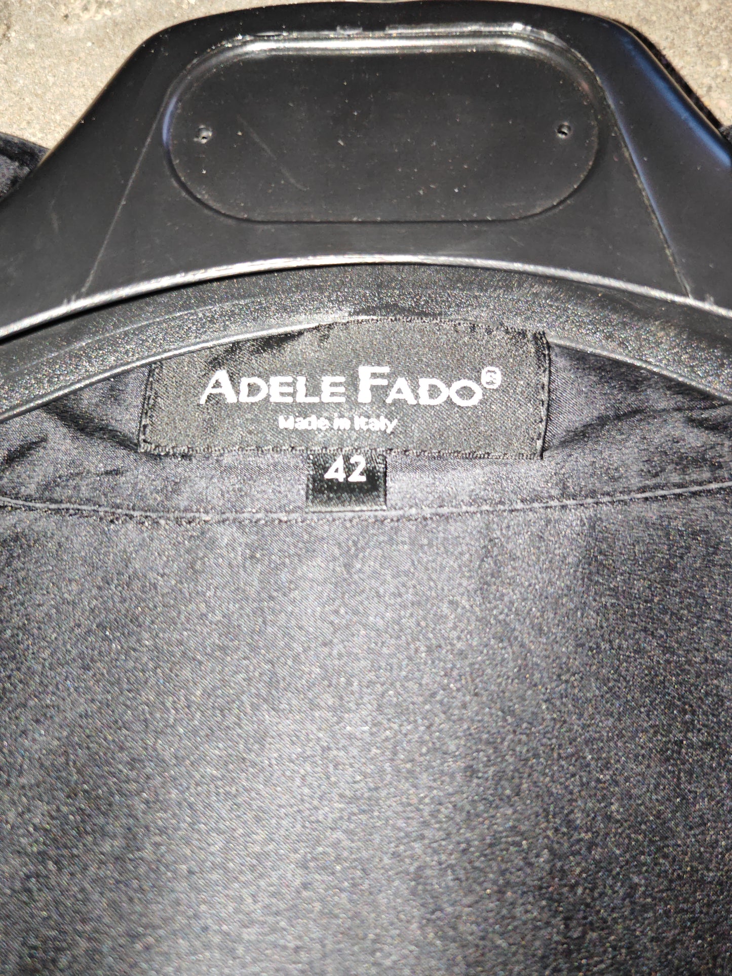 Camicia Nera Satinata Donna Adele Fado Made in Italy Taglia 42 Vintage