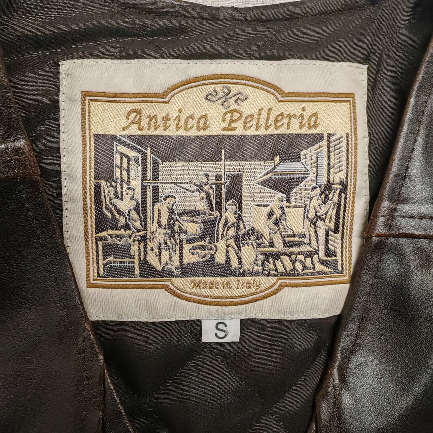 Gilet Vintage in Vera Pelle Antica Pelleria Made in Italy – Taglia S