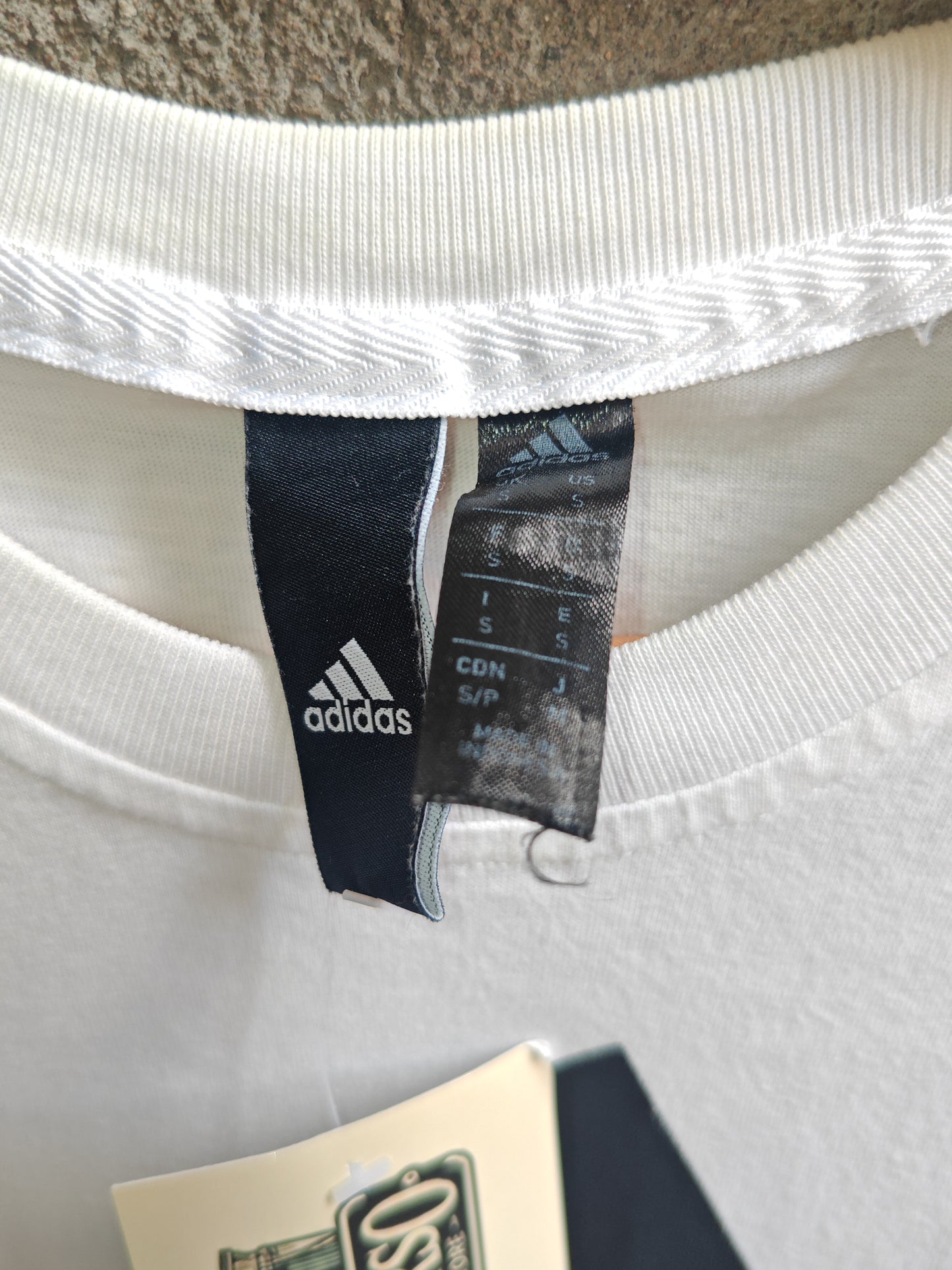 Adidas White Logo T-Shirt Essential Sportswear