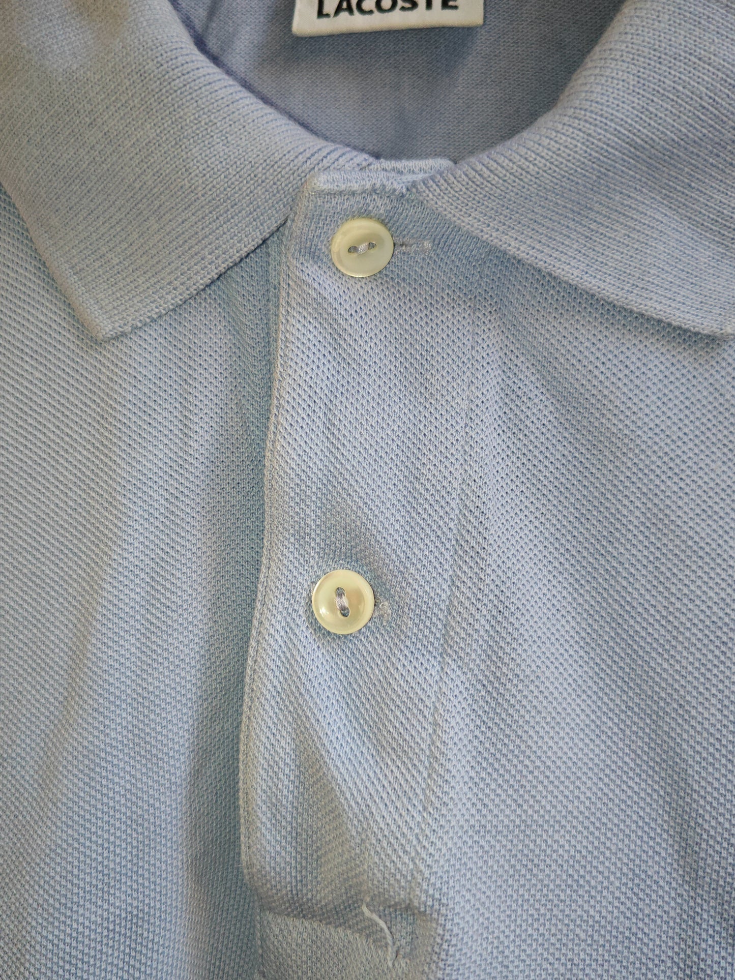 Polo Lacoste Vintage Azzurra Uomo Cotone