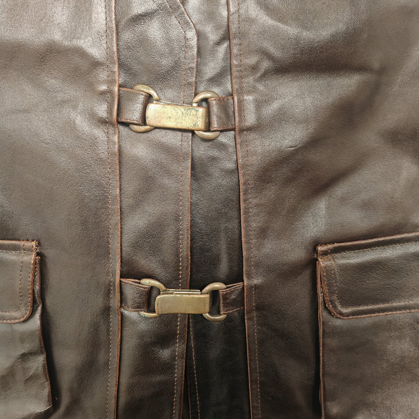 Gilet Vintage in Vera Pelle Antica Pelleria Made in Italy – Taglia S